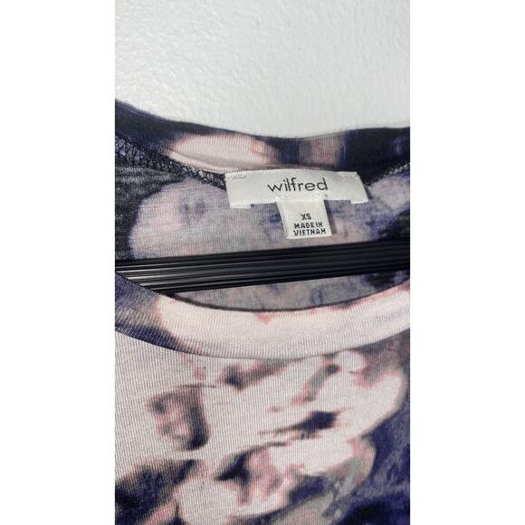 ARITZIA Wilfred Sz XS Scoop Neck Short Sleeve Hi-Lo Split Side Hem T Shirt - Picture 3 of 10